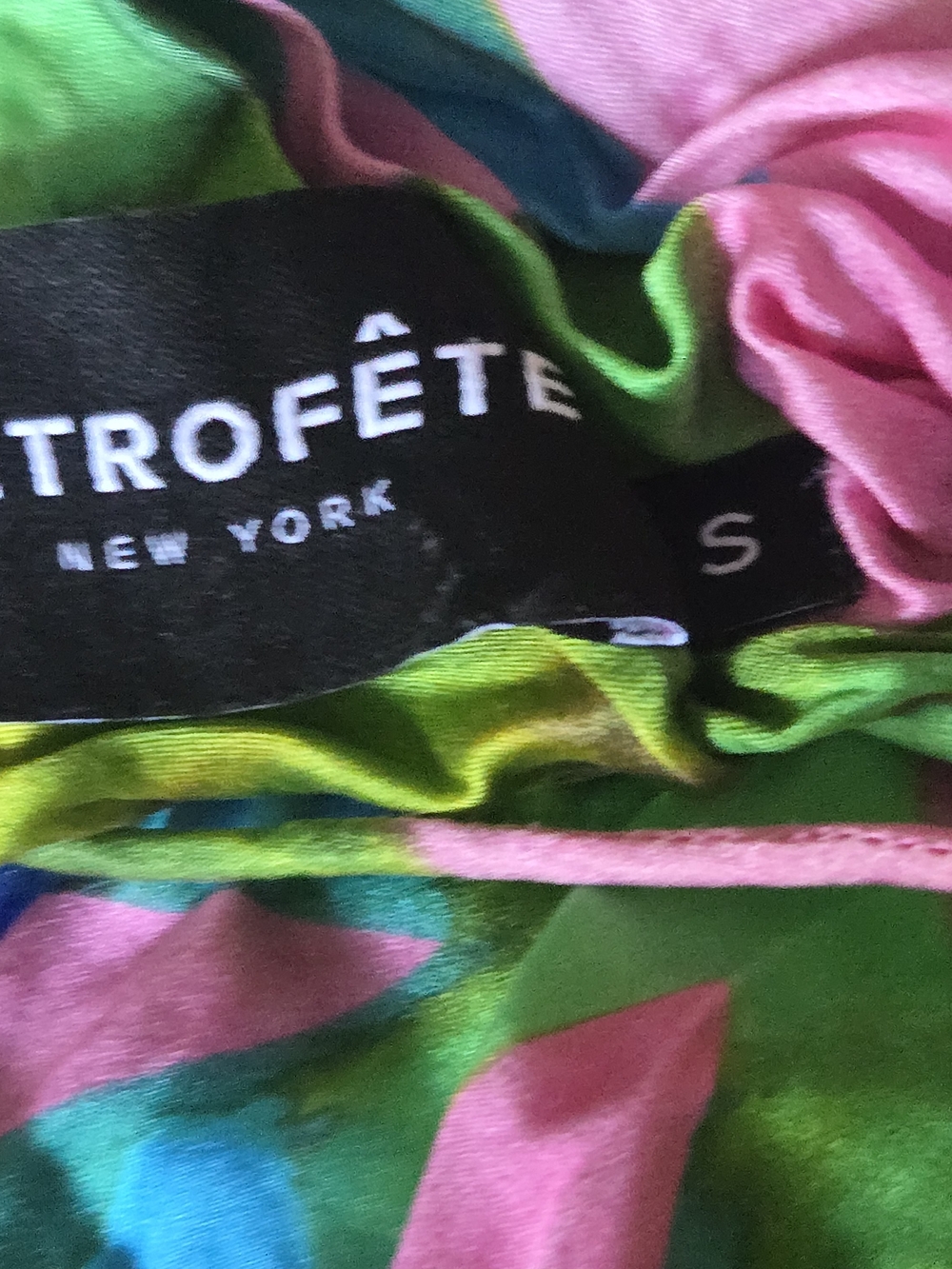 Retrofete Strapless Maxi Dress in Pink, Green & Blue - Picture 11 of 11